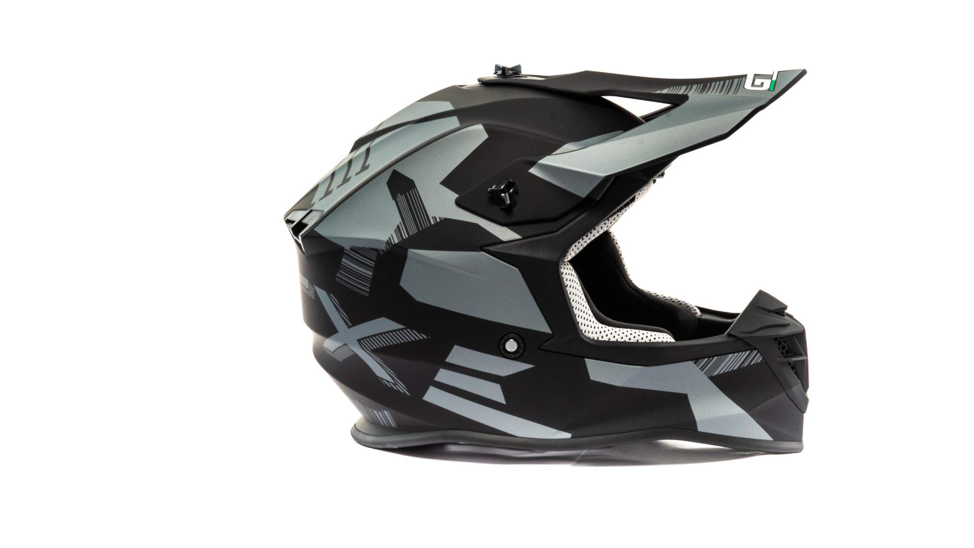 Шлем мото кроссовый GTX 633 №7 (M) BLACK/GREY