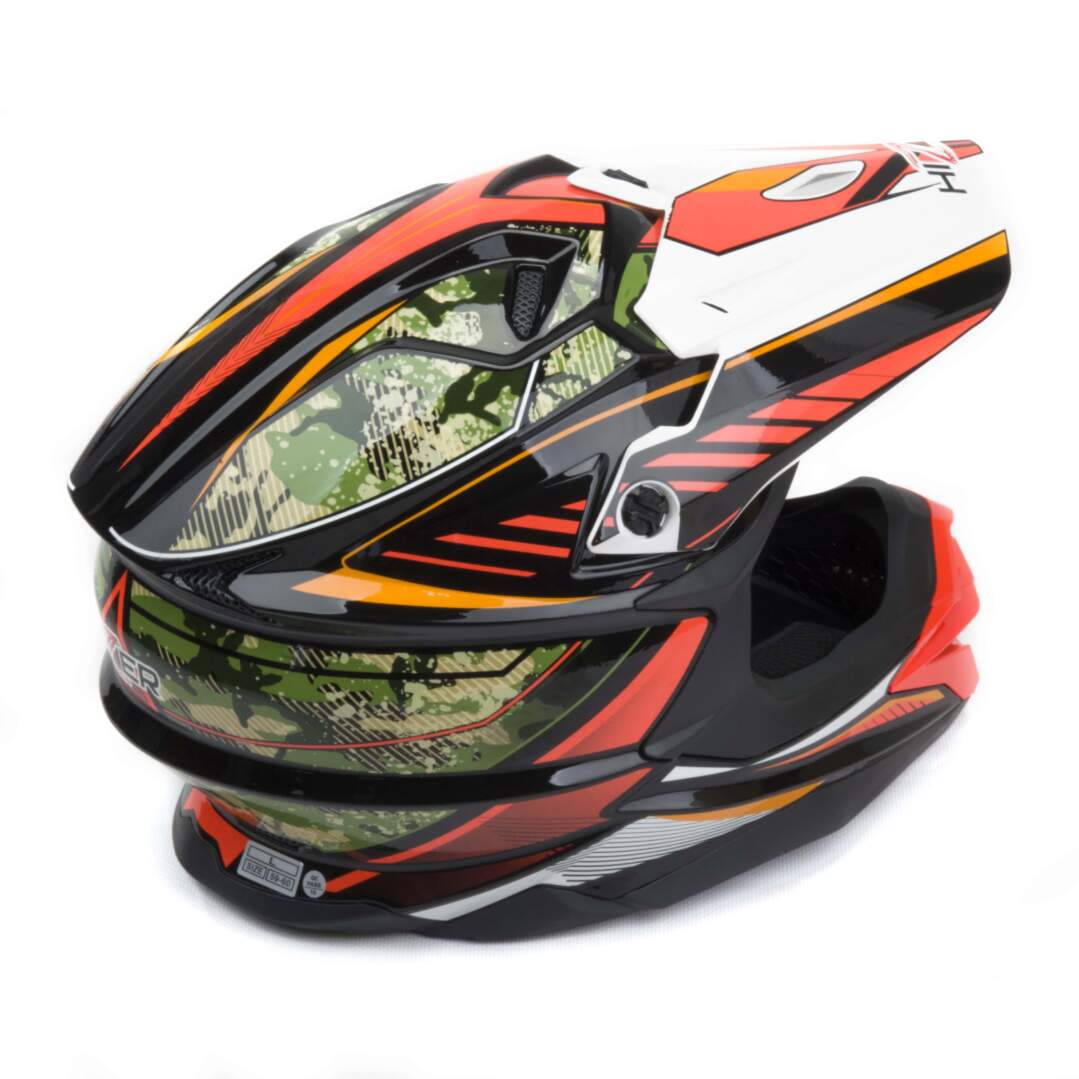 Шлем мото кроссовый HIZER J6803 №5 (L) BLACK/NEON FUCHSIA