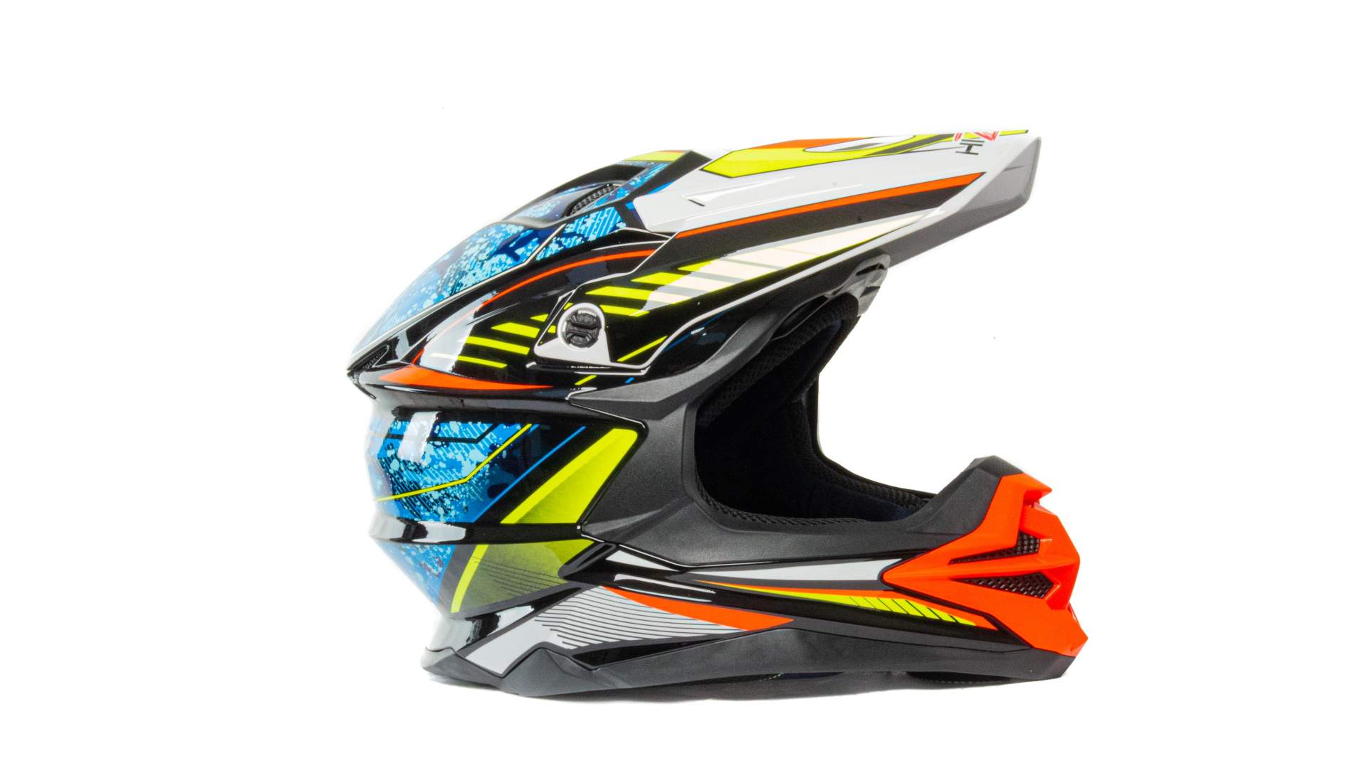 Шлем мото кроссовый HIZER J6803 №4 (L) BLACK/BLUE