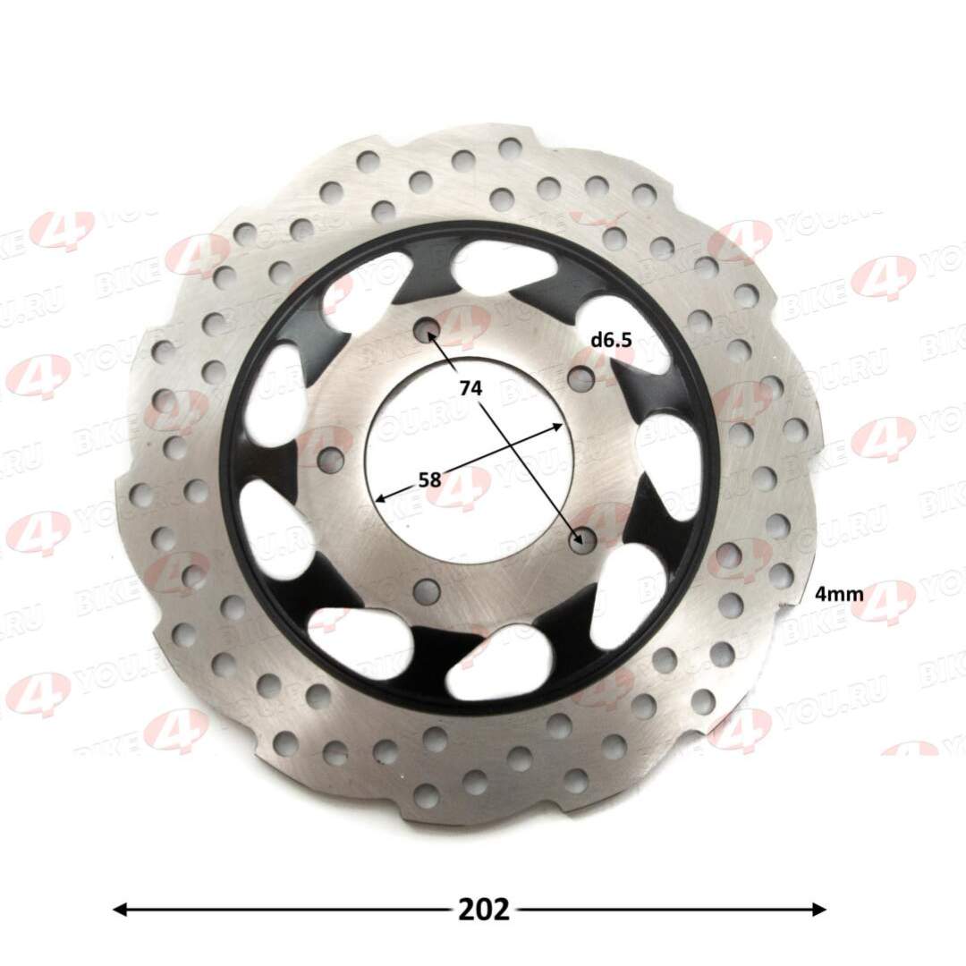 Диск тормозной передний Альфа RX 125 6х74х58