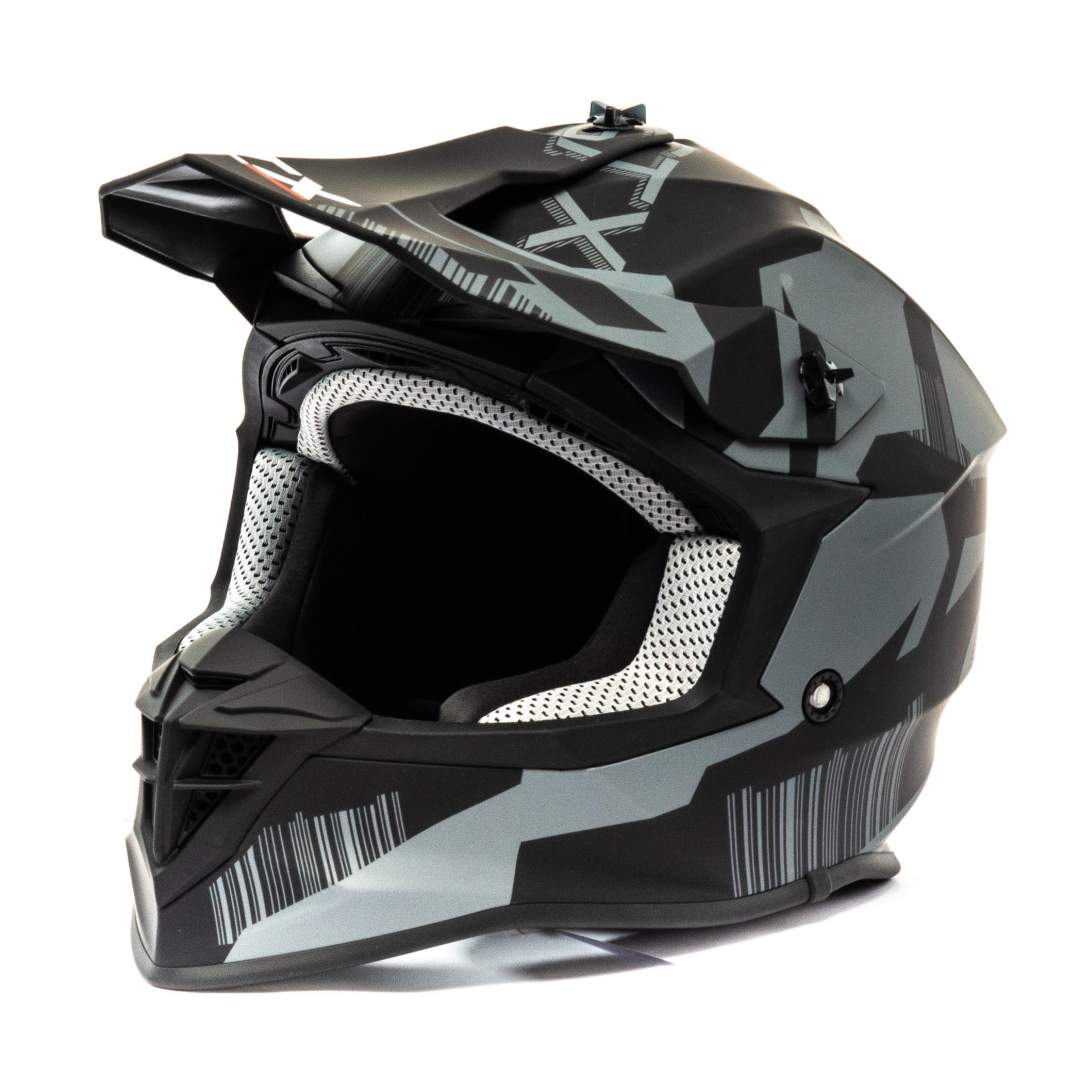 Шлем мото кроссовый GTX 633 №7 (M) BLACK/GREY