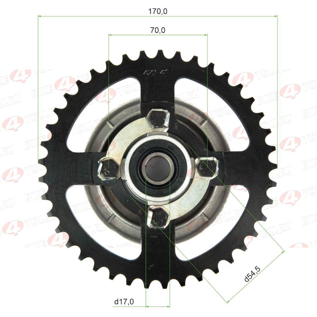 Звезда задняя в сборе (420-41)  Дельта