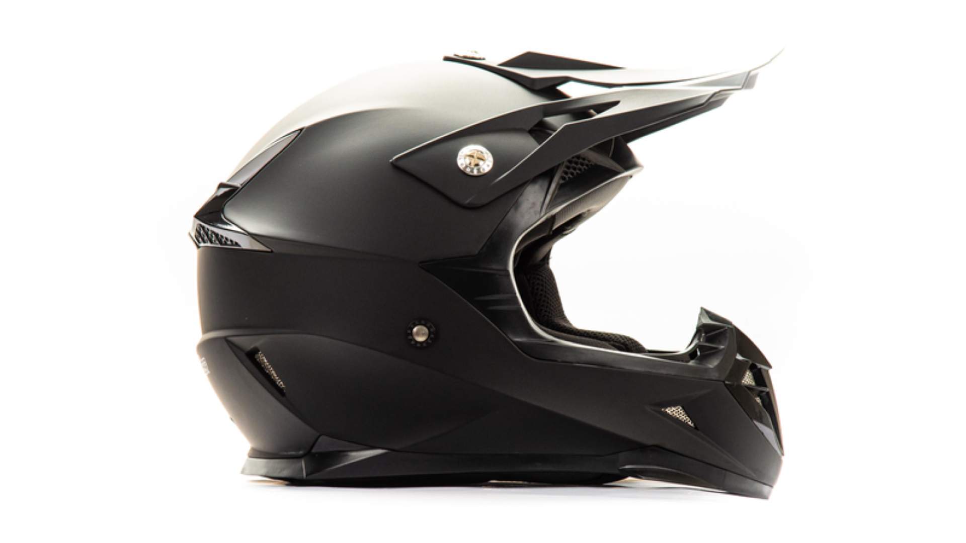 Шлем мото кроссовый HIZER 615 №2 (M)  matt black