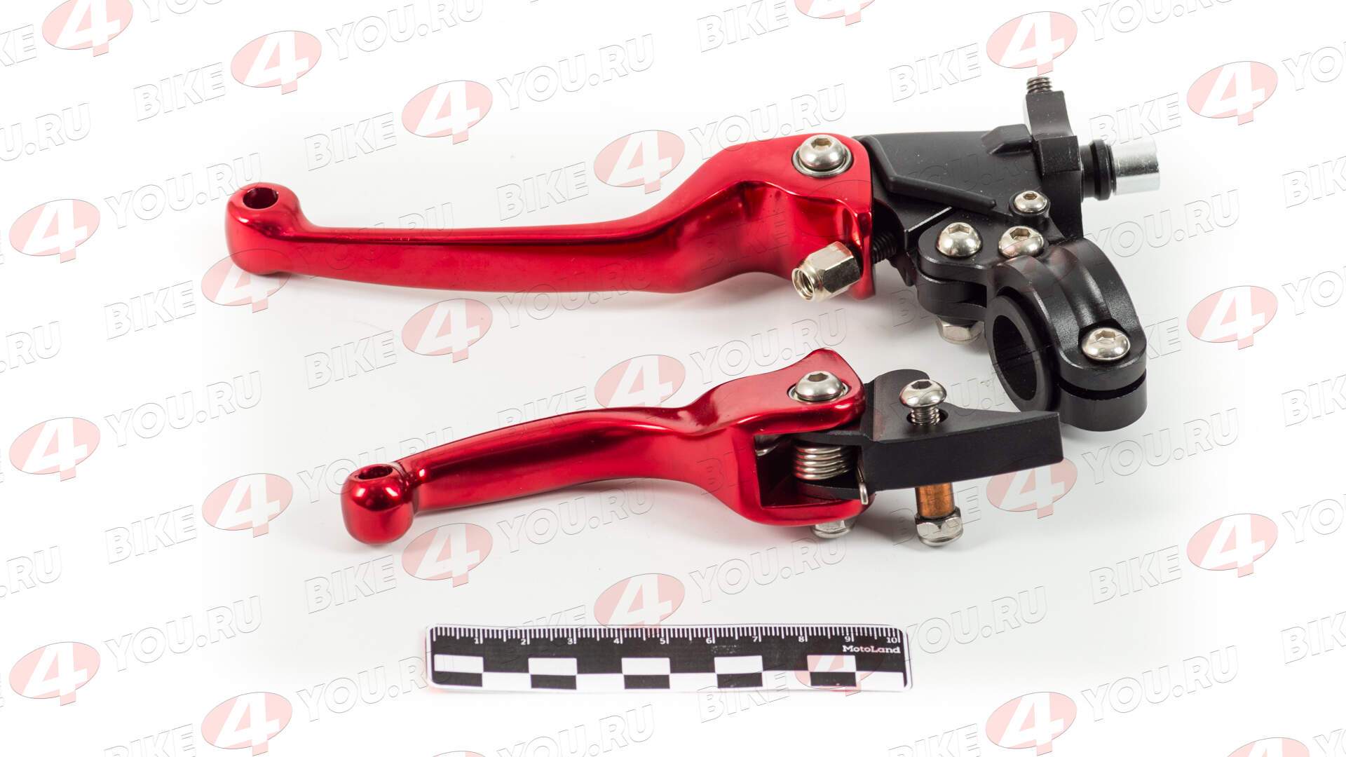 Рычаг сцепления+тормоза с кронштейном №1 CNC красный