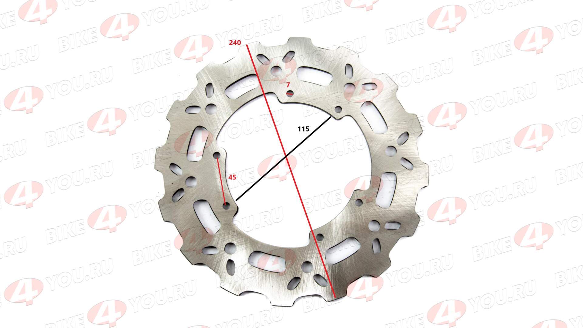 Диск тормозной (240x115x4) (отв: 6x45) №2
