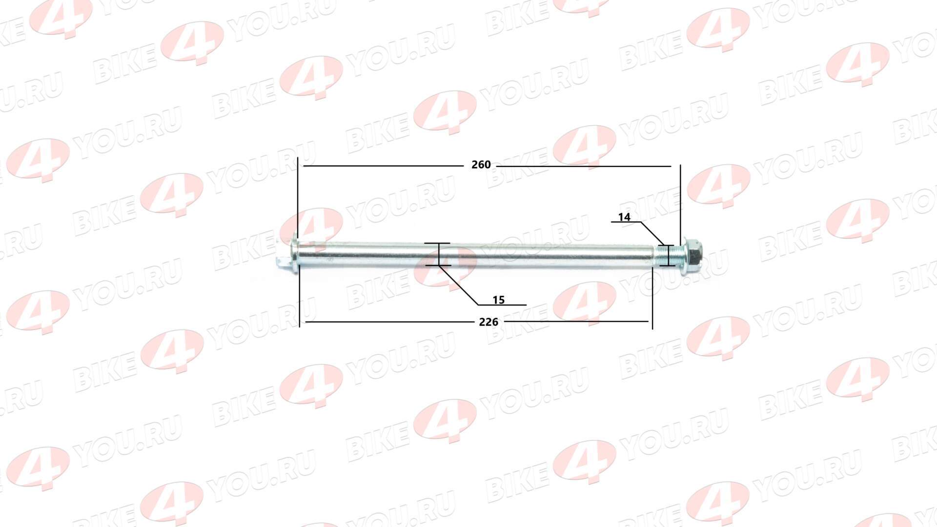 Ось маятника M14x1,5x260mm TTR250